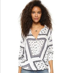 Free People Little Secrets Patterned Blouse
